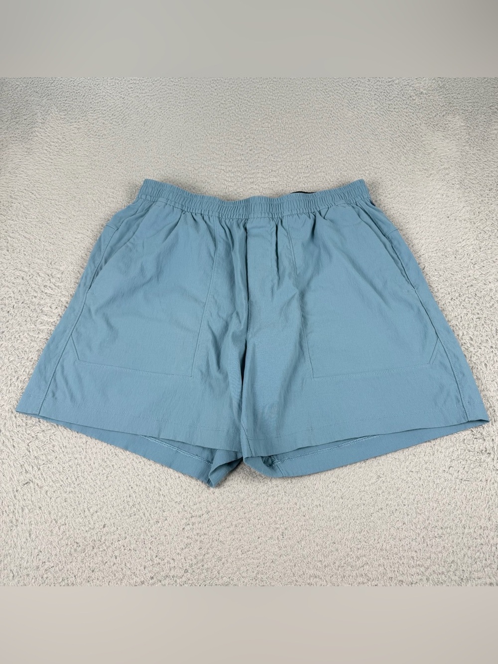 Lululemon Bowline Shorts Mens Large Blue Woven 5'' Drawstrings Athletic Preppy